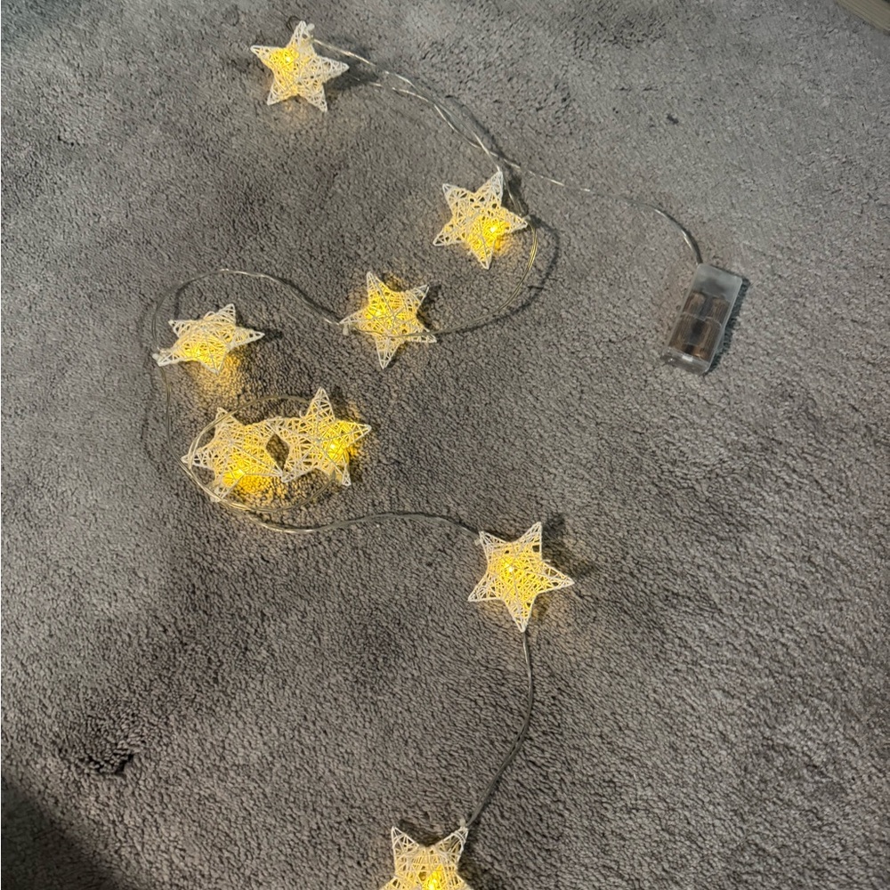 Star String Lights with Warm Glow